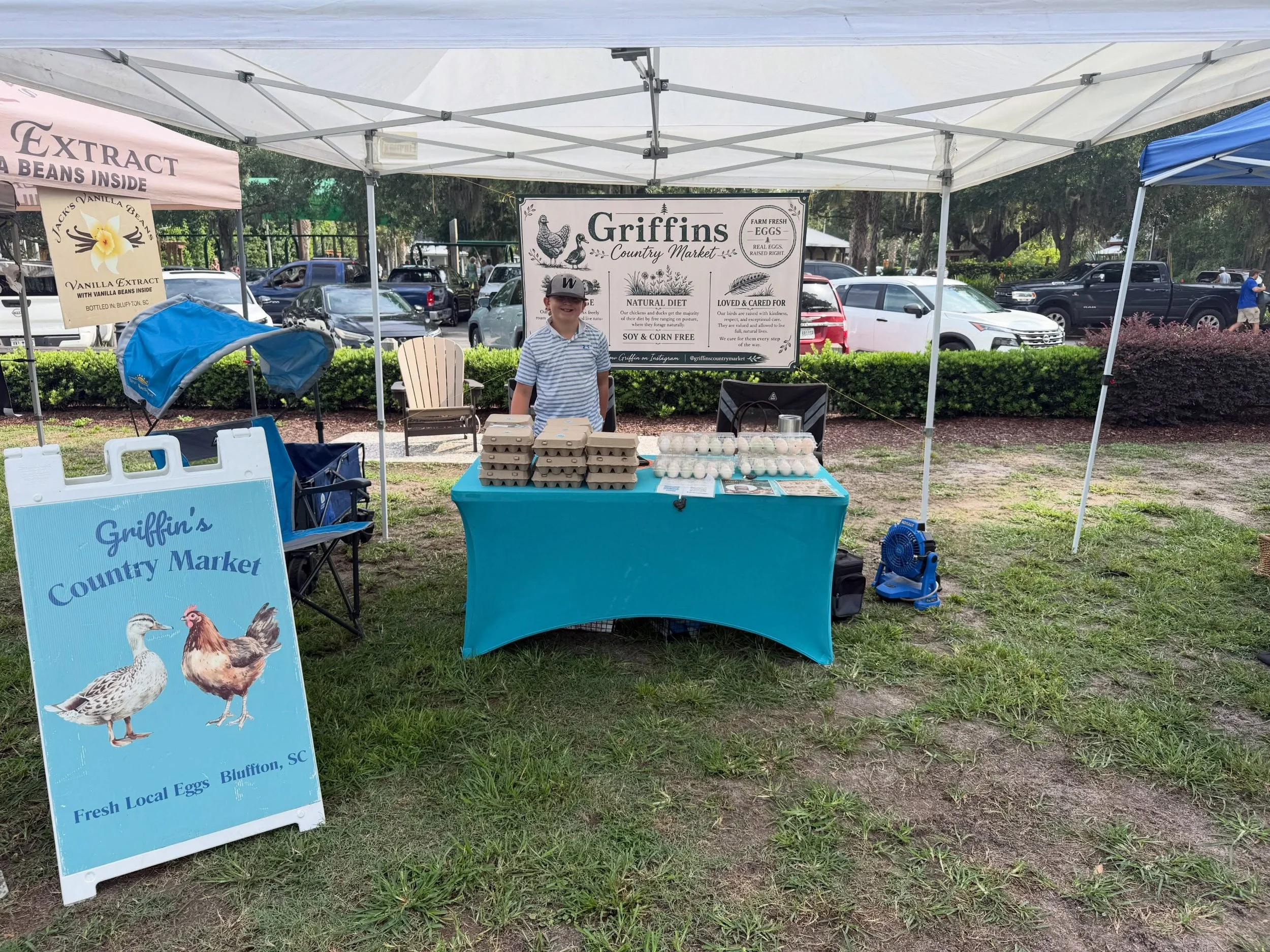 Worked really hard all week to bring you guys my farm fresh chicken and duck eggs. Hope to see you today at the Bluffton farmers market.