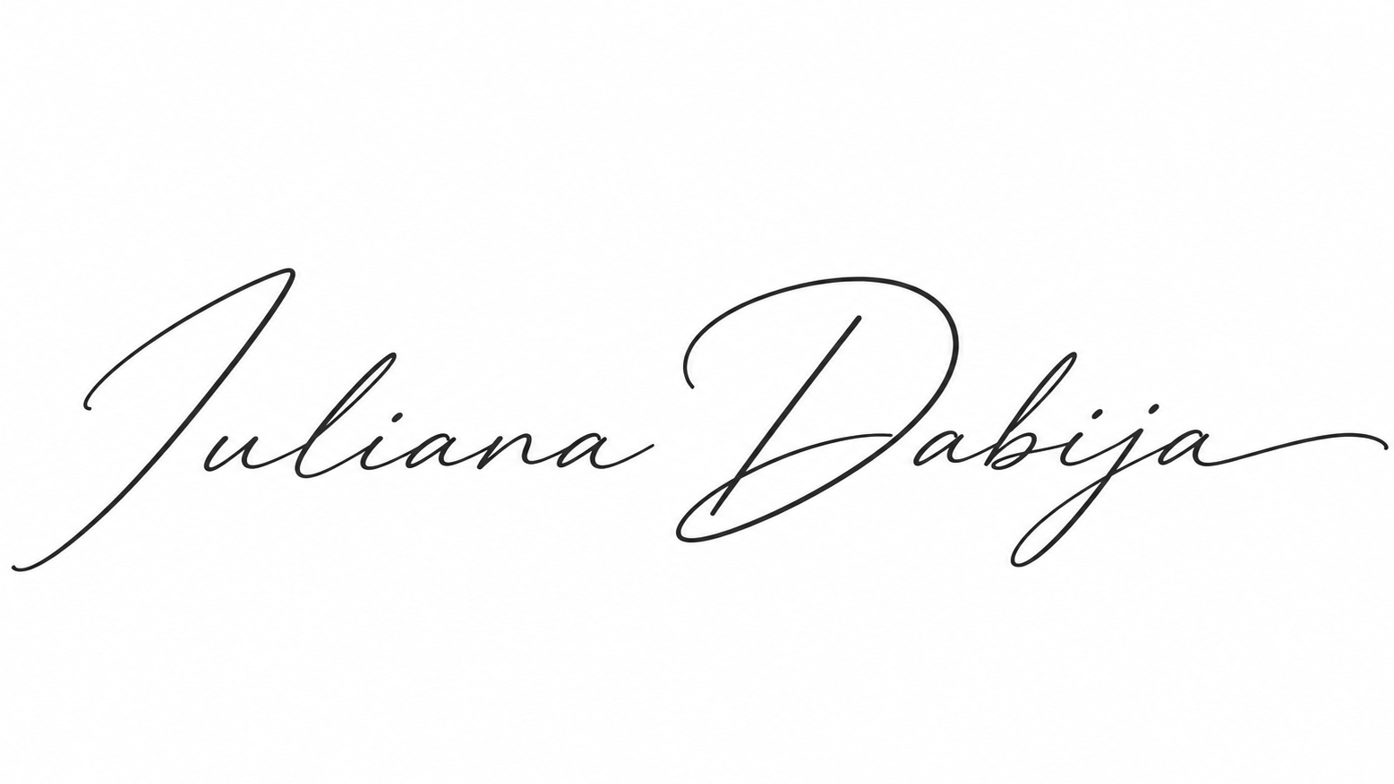 Elegant handwritten signature of Julianna Dabija on a white background.