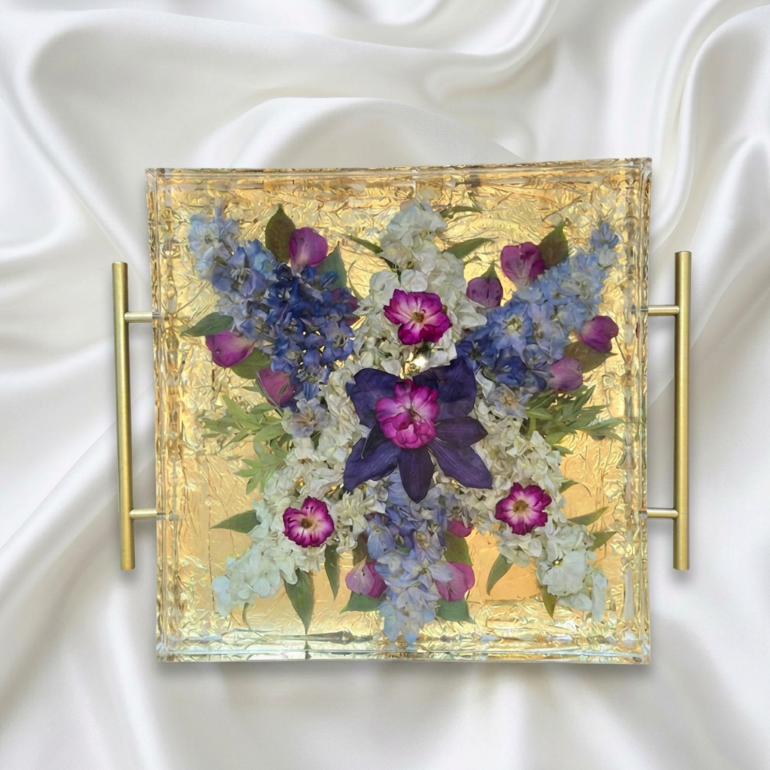 Resin Acrylic Tray with Gold Foil Backing (optional)
