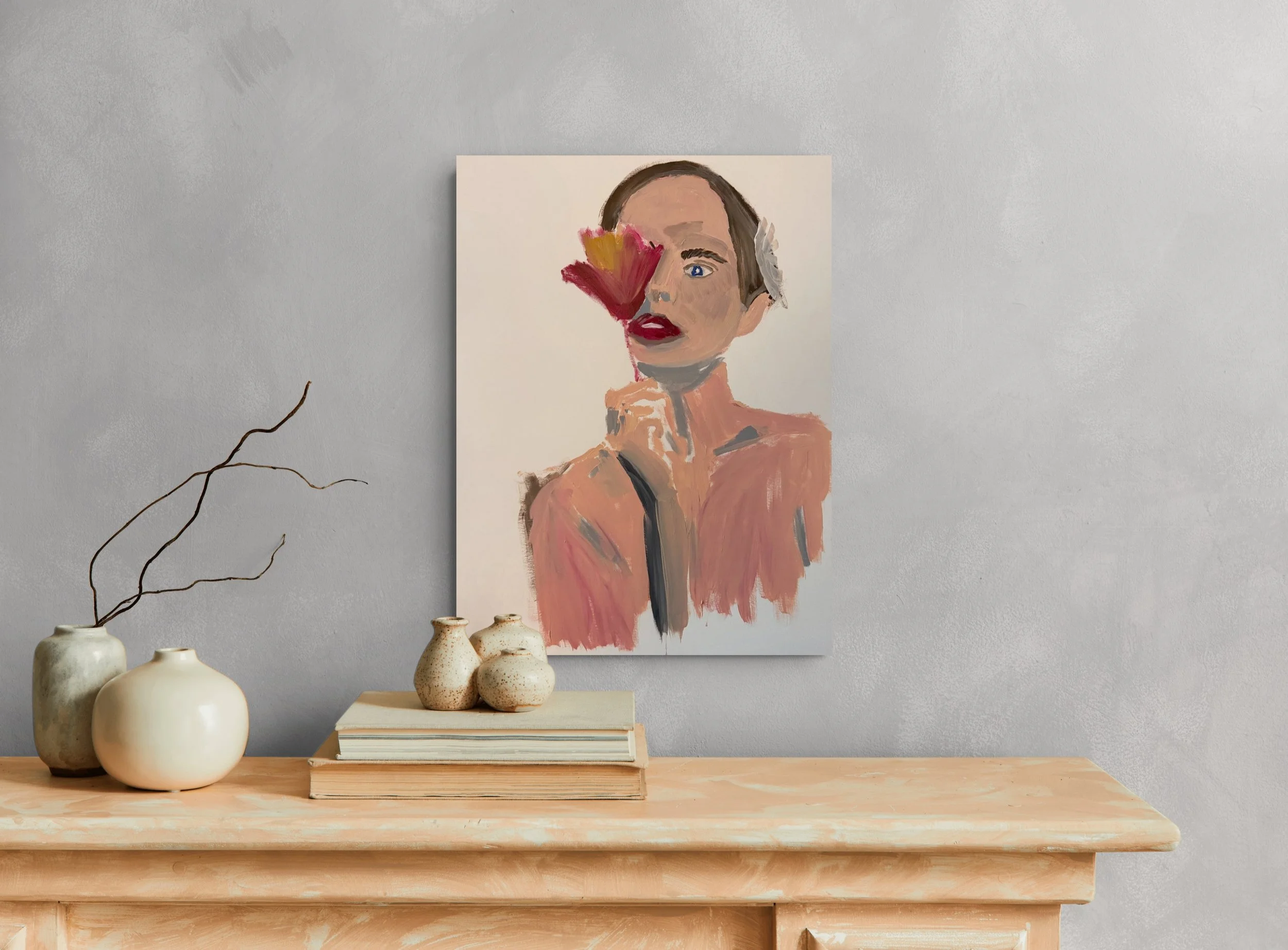 'Woman Holding a Flower #1'