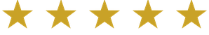Five gold stars in a row