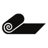 A rolled up yoga mat icon