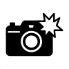 Icon of a camera with a flash