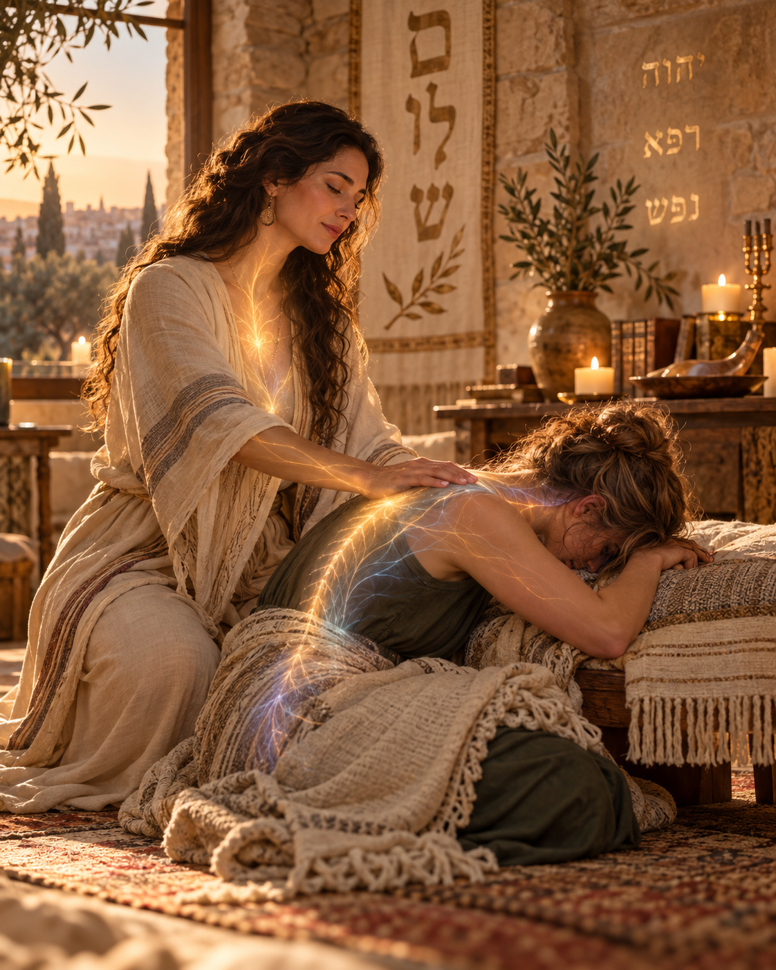 Golden Healing Prayer in a Sacred Room.png