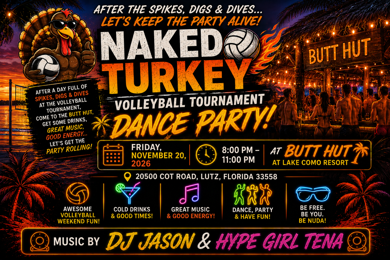 Naked Turkey Volleyball Tournament Dance Party