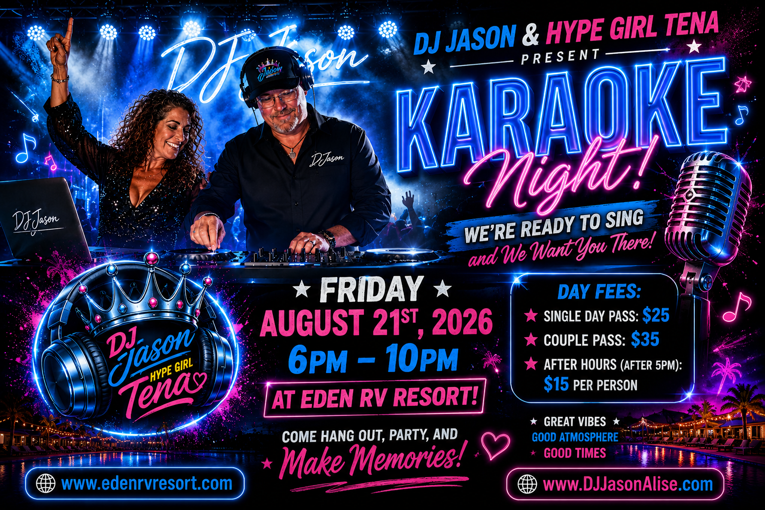 Come Sing With Us! Karaoke Night at Eden RV Resort