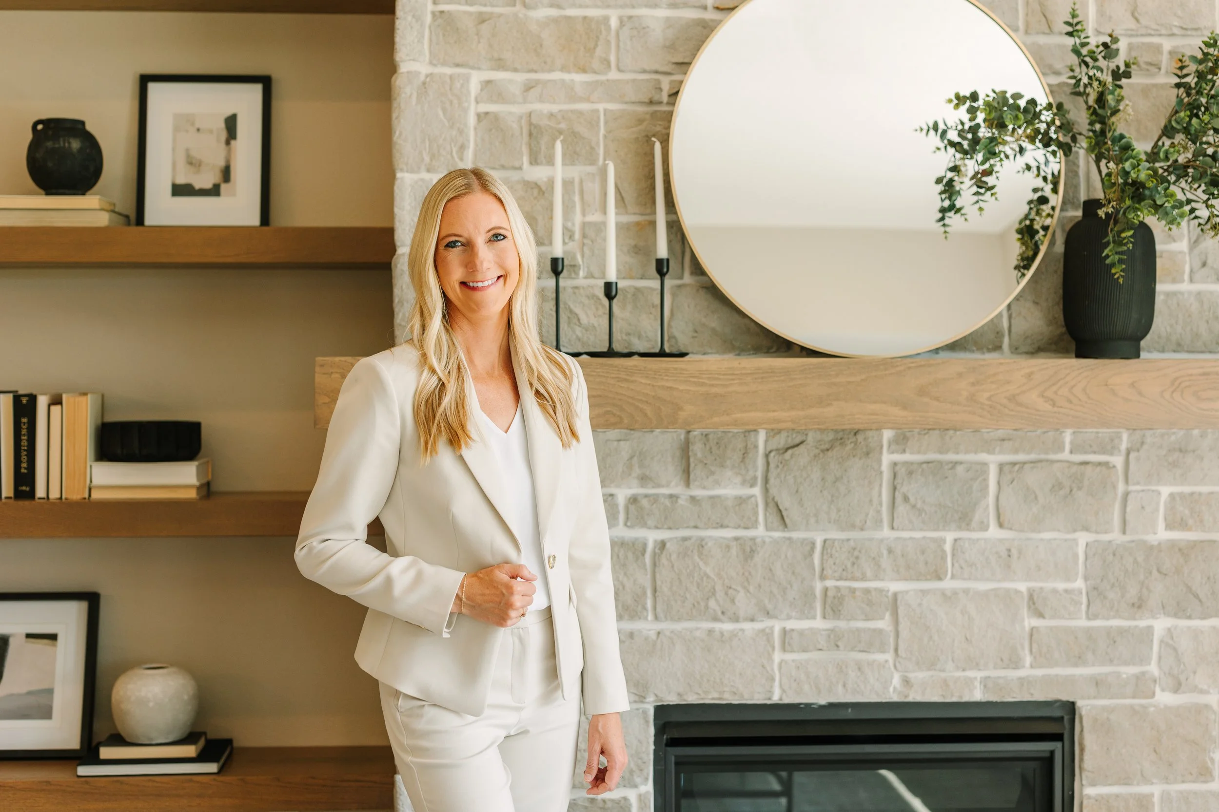 Abby Conley helping buyers evaluate a home purchase