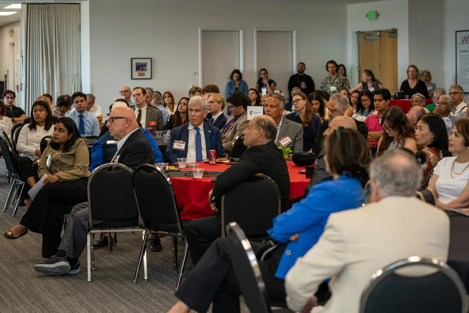 A sold-out room at the Bush Conference Center