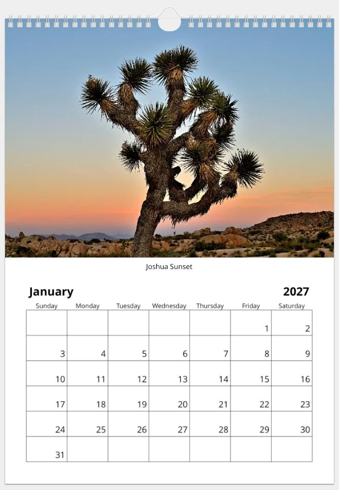 2027 Calendar January