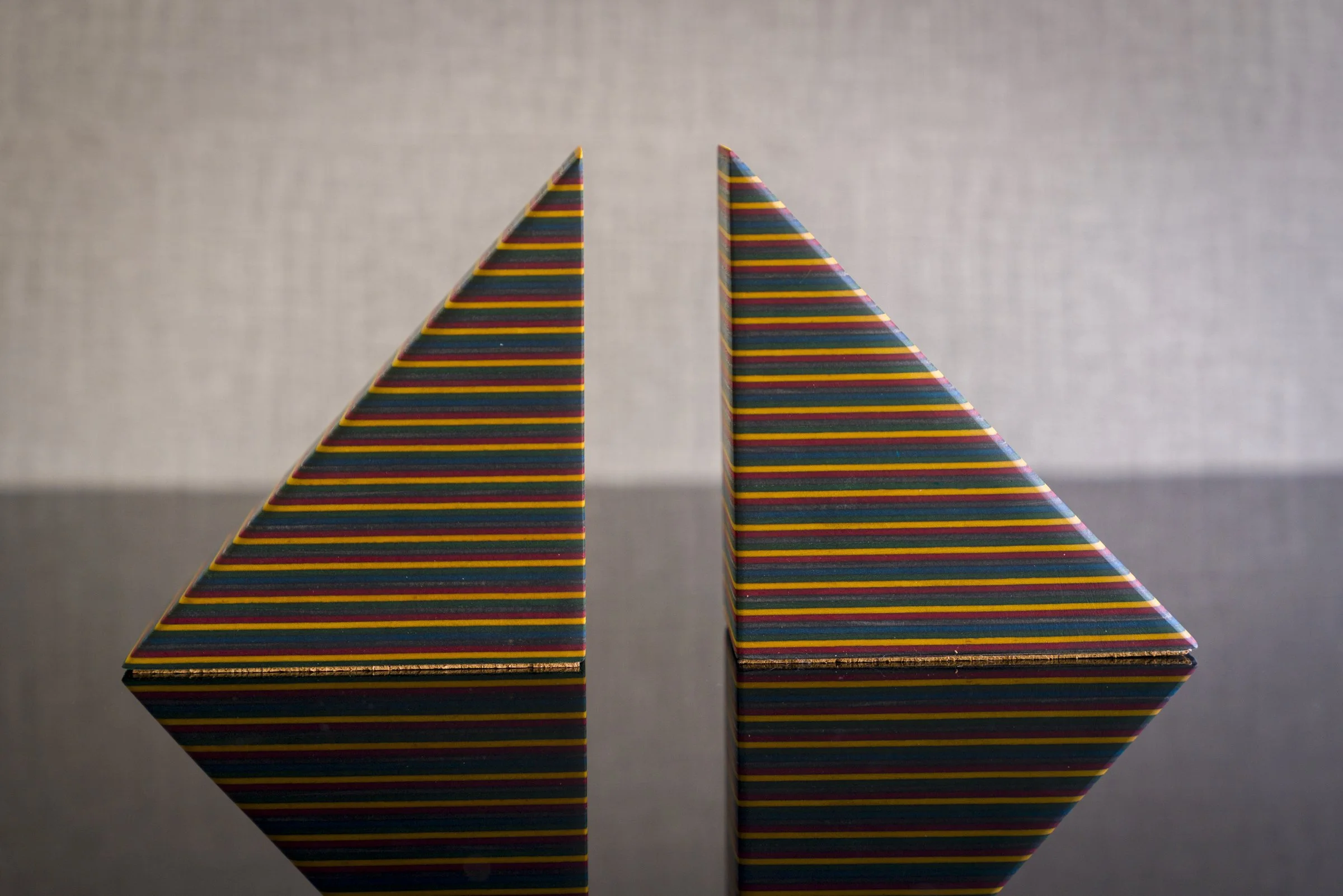 Mid Century Modern Rainbow Bookends