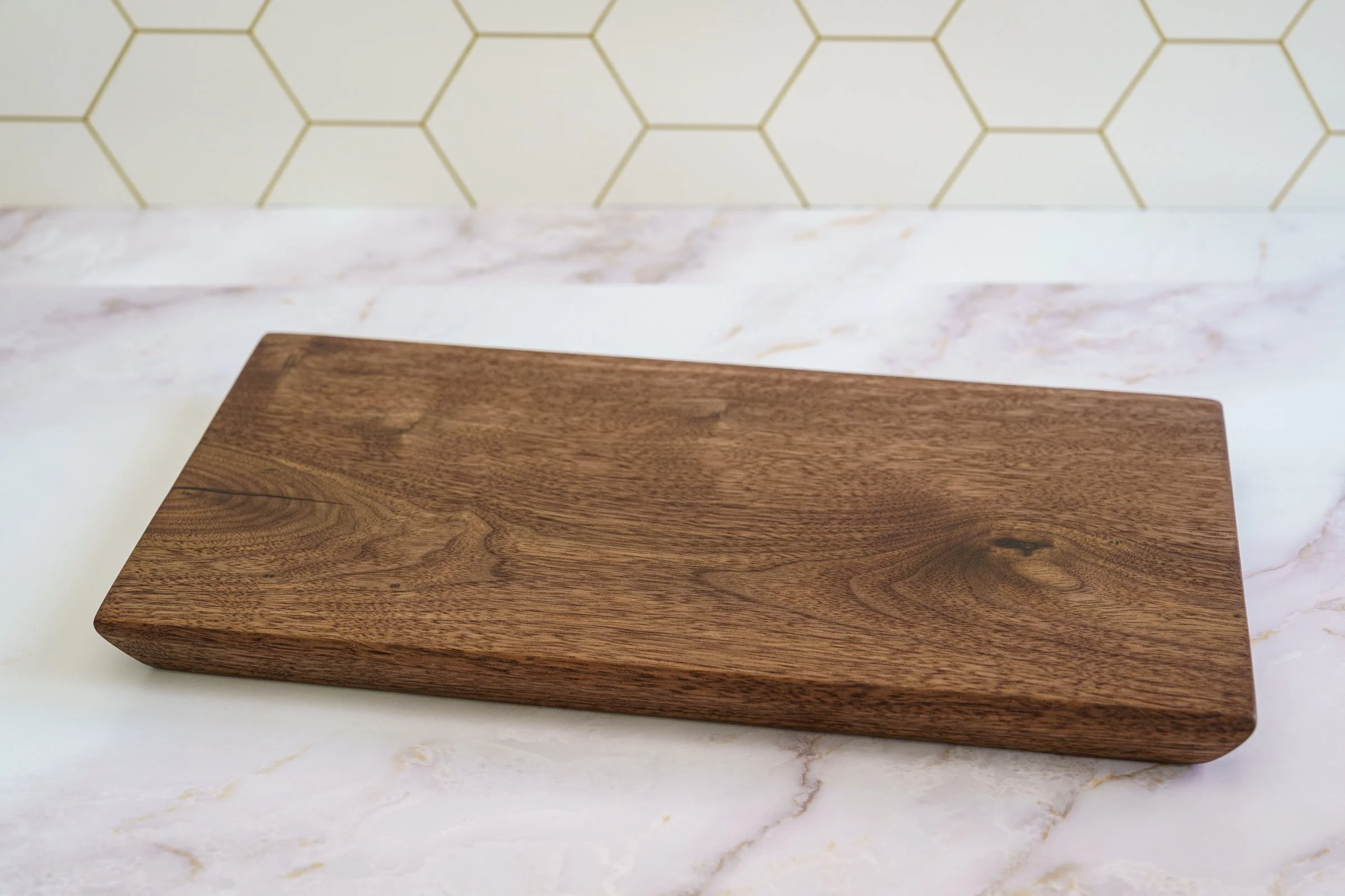 One Piece Solid Walnut Cutting & Charcuterie Board