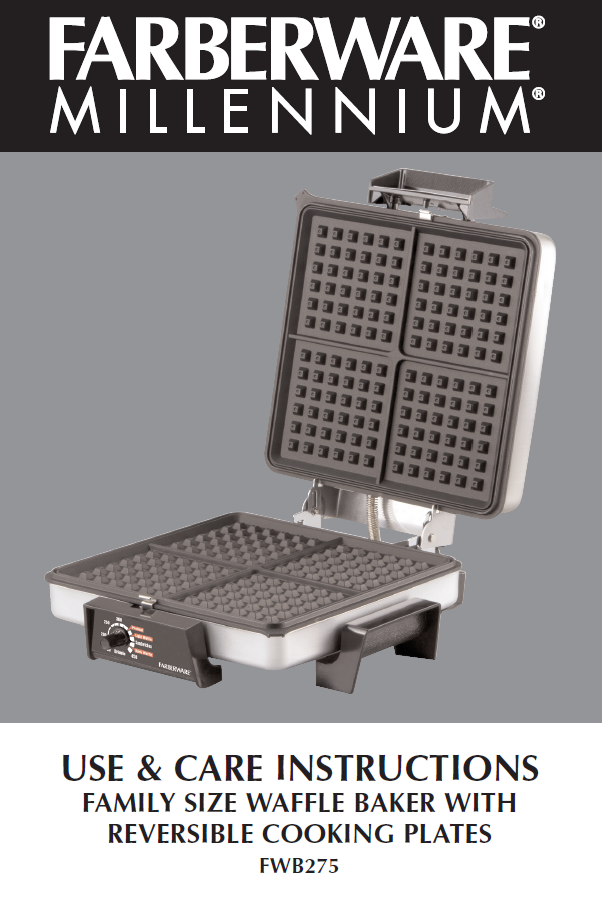 Farberware Millennium Toastmaster Waffle Iron