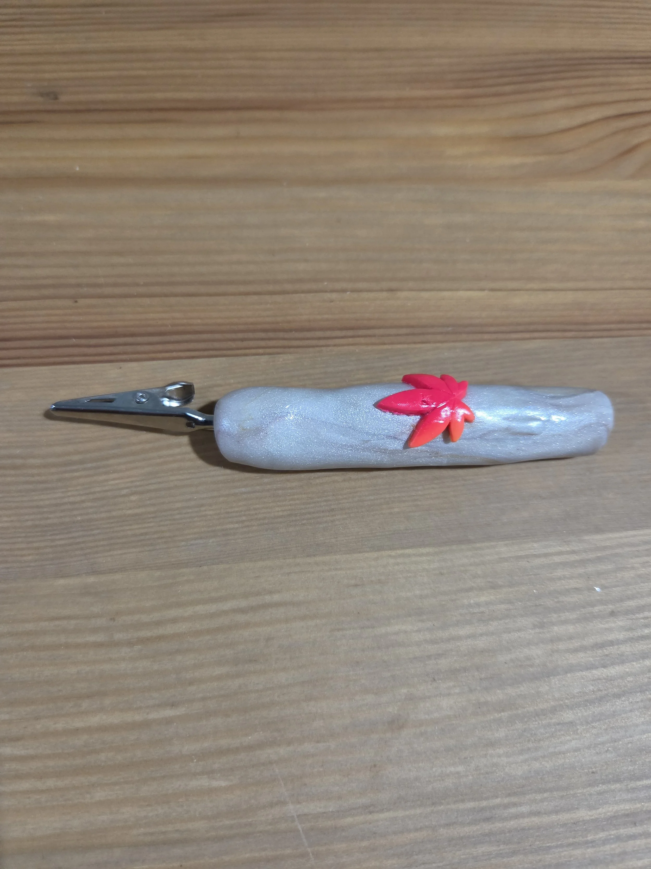 Handcrafted Artisan Cannabis Leaf Alligator Clip