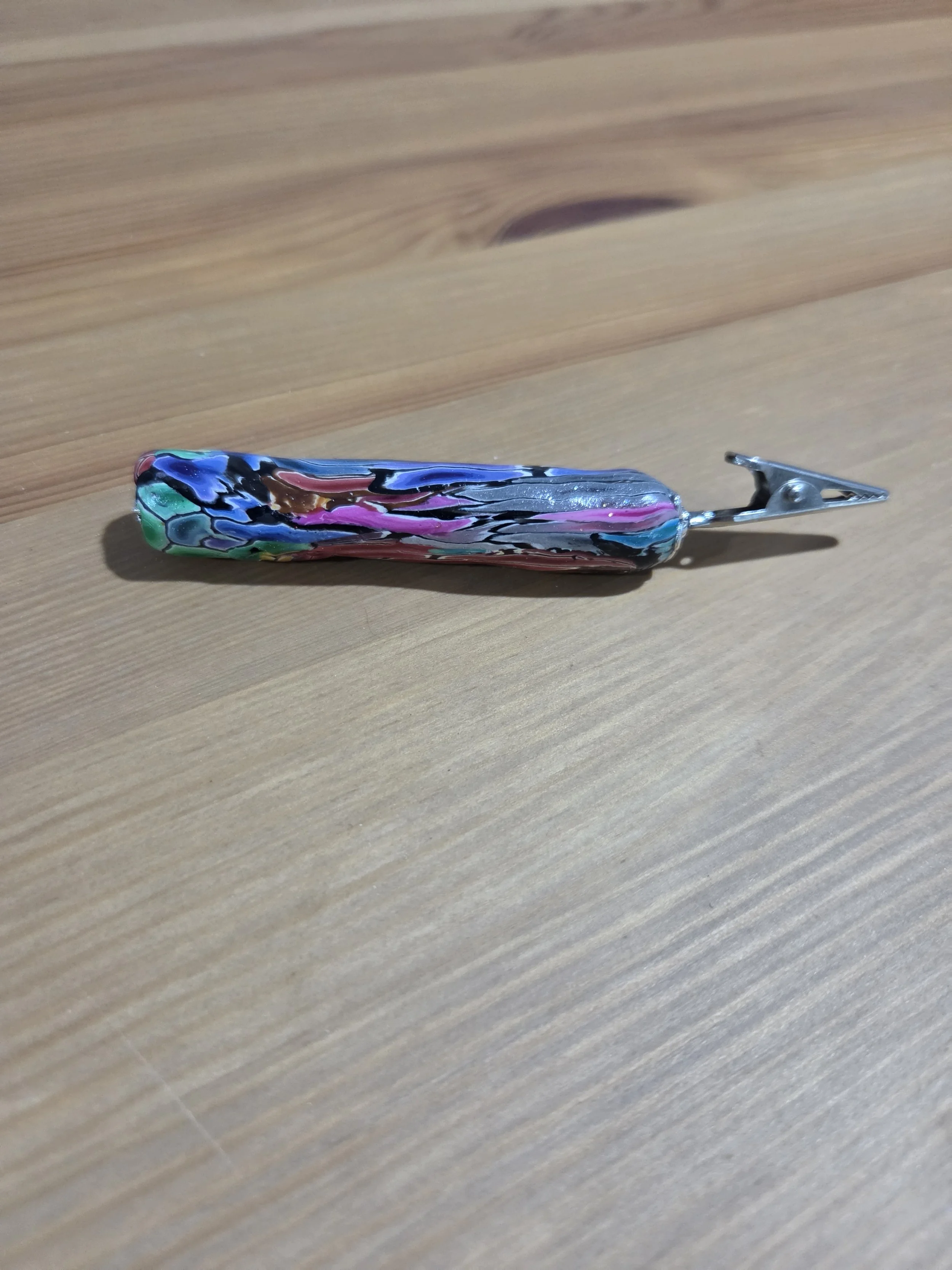 Blue Blur Handcrafted Alligator Clip