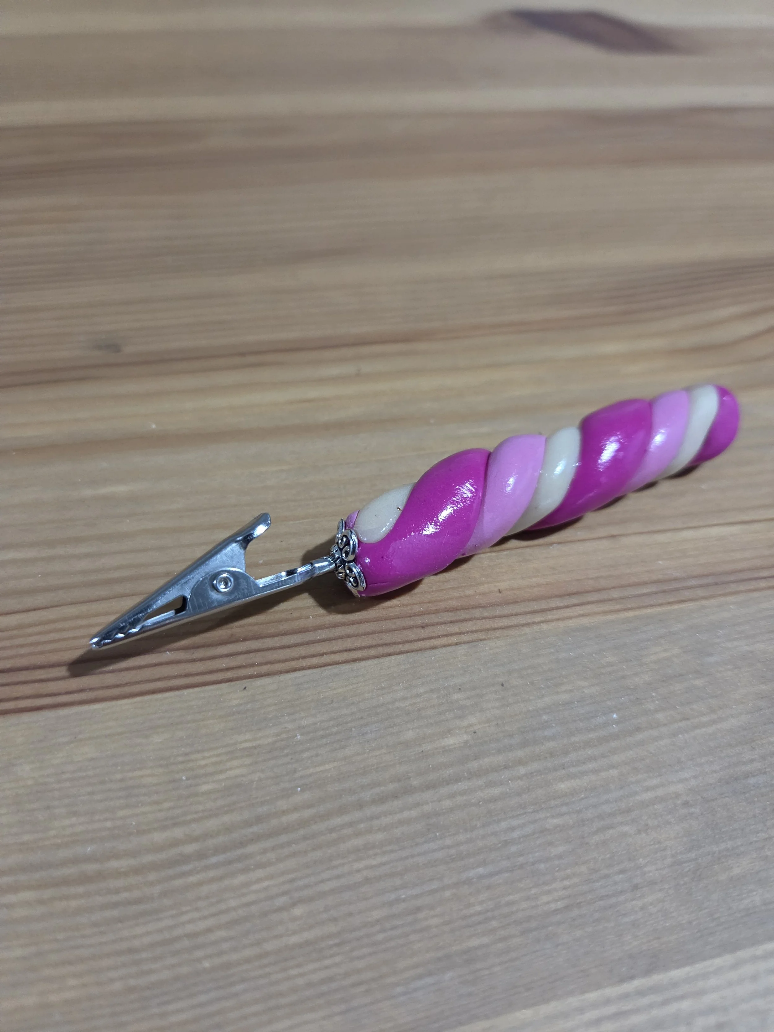 Cotton Candy Handcrafted Alligator Clip
