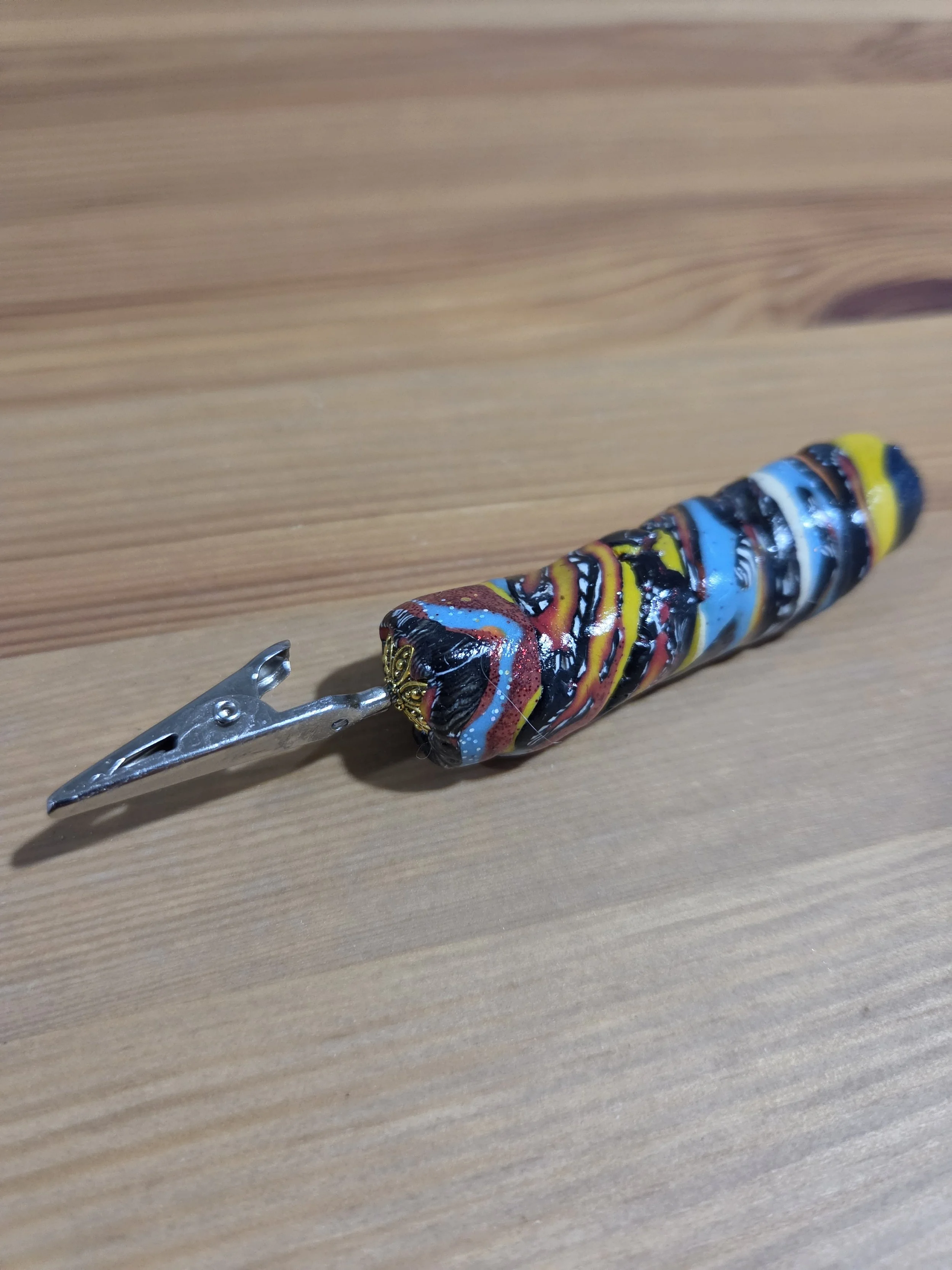 Blue Aztec Handcrafted Alligator Clip