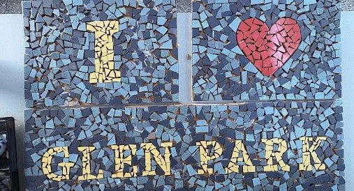 Community Mosaic Making at the Glen Park Night Market