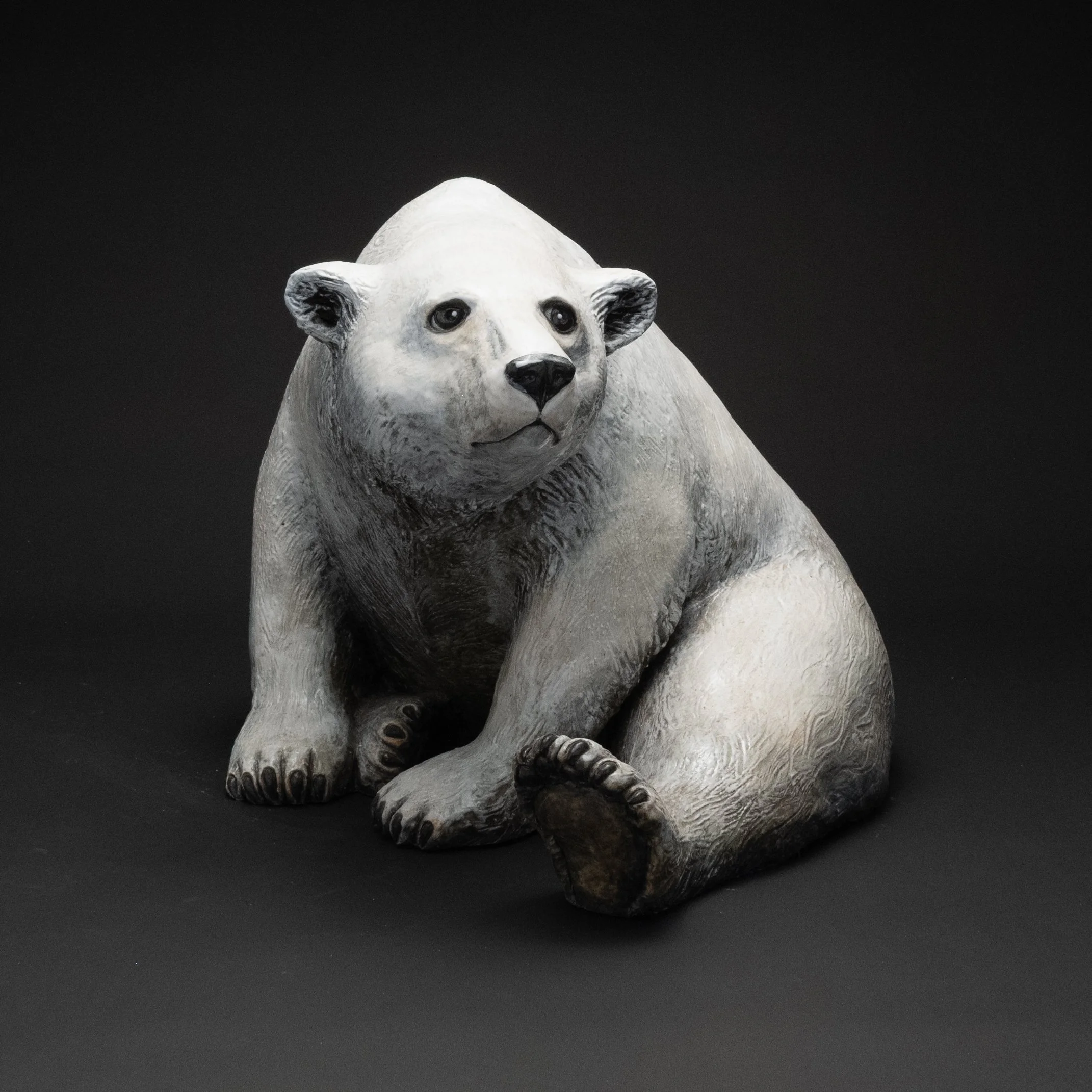 Unique Ceramic Polar Bear Statue