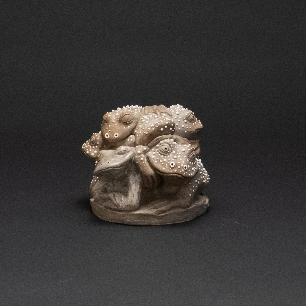 Enchanted Frog Pile Sculpture Box
