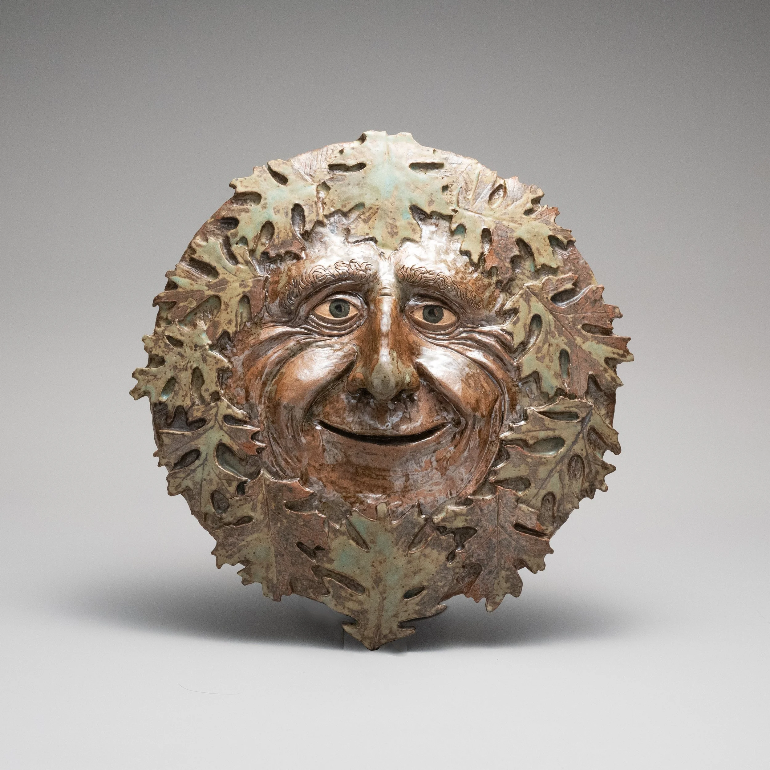 Whimsical Garden Art: Oak Leaf Green Man