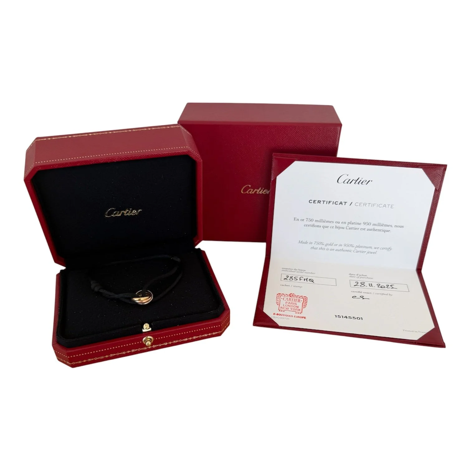 Cartier Trinity Bracelet - 18ct Gold - Full Set