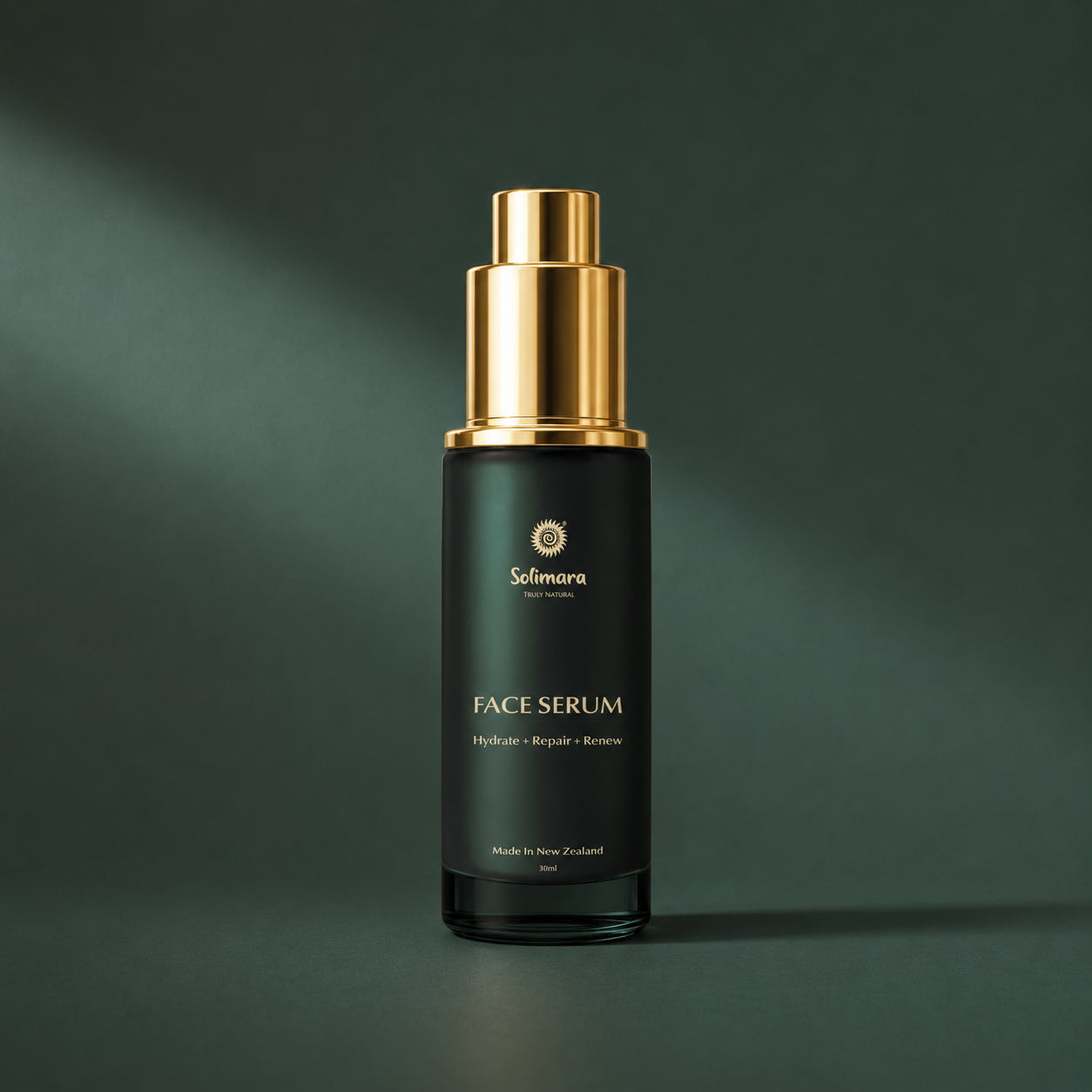 Packaging design for Solimara skincare, created by Aura Studio with a premium minimalist brand identity.