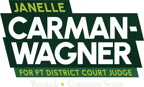 Janelle Carman-Wagner (JCW), Committee to Elect JCW judge logo.