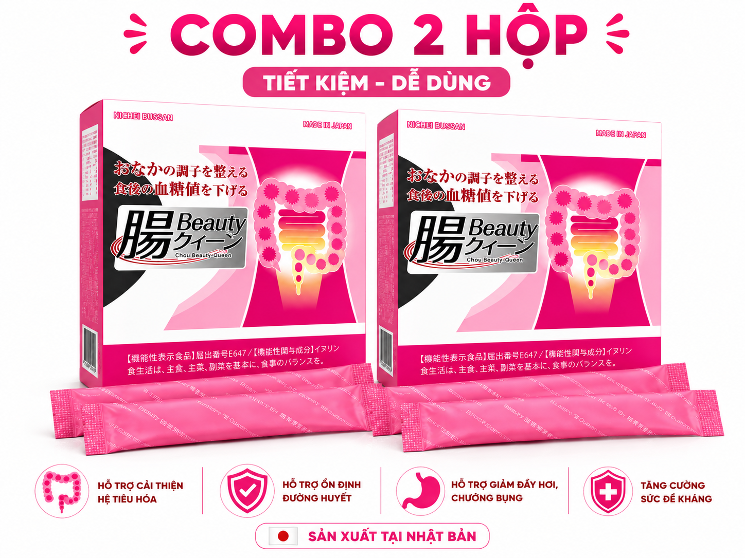 Combo 2 Boxes Men Ruot Innulin Nhật Bản
