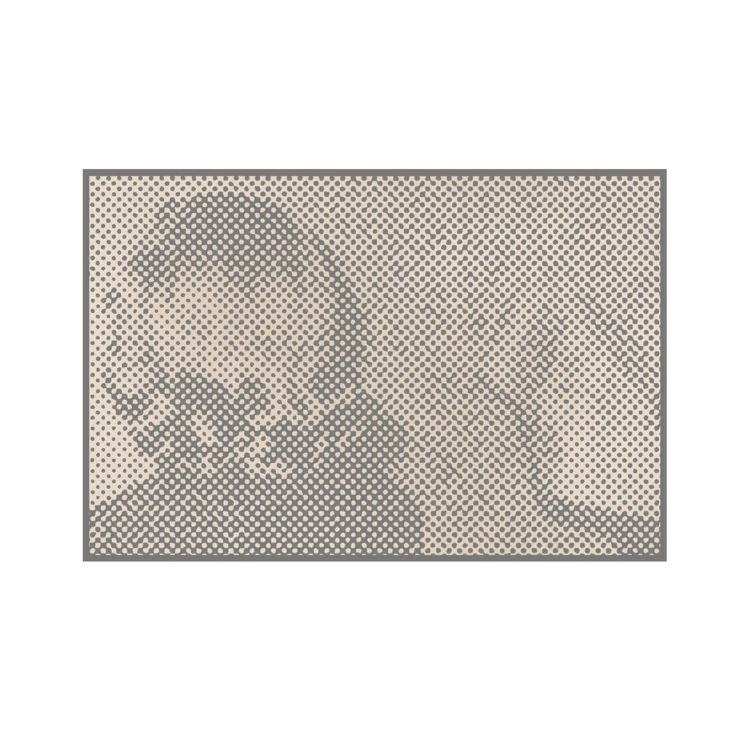 Surreal photo-based drawing of a young woman with long curly, blonde hair, viewed from behind.  