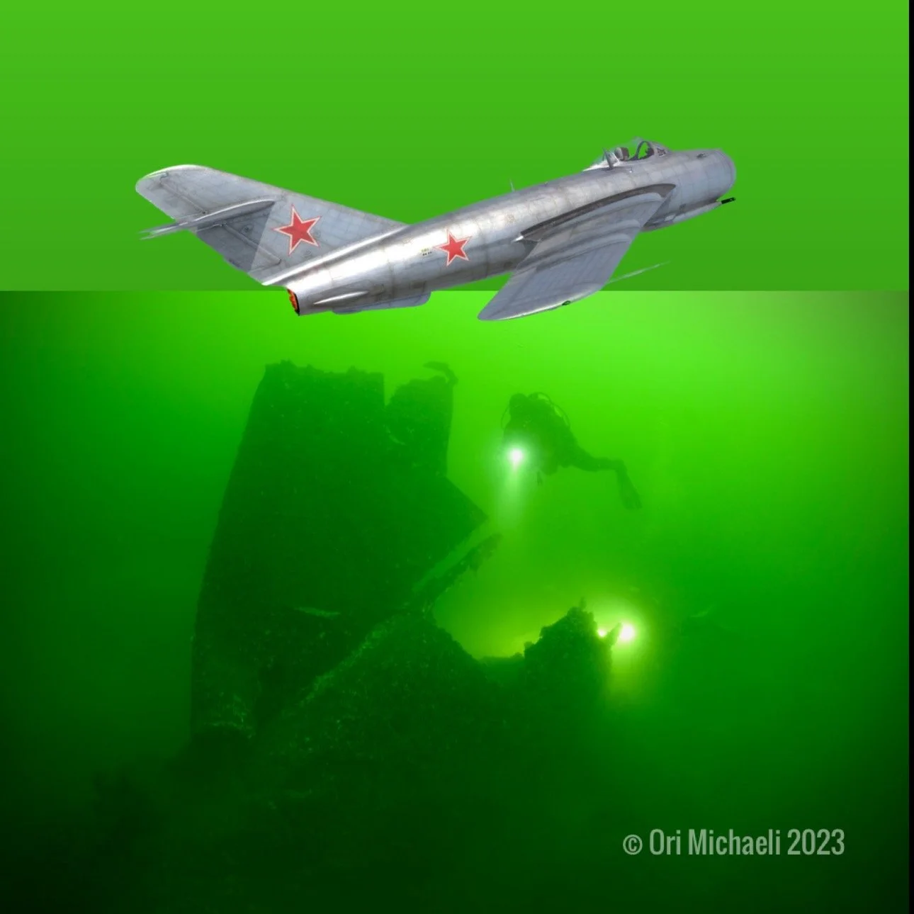MiG-17 , lake “Schweriner See”, Germany