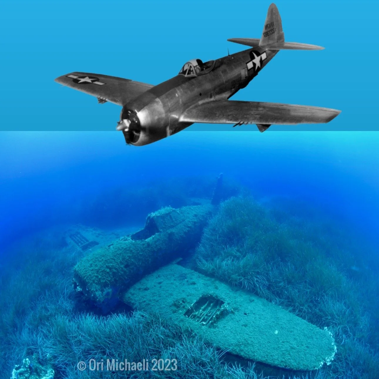 P47 x2 ‘Combat aerian’, Second Plane, Corsica, France