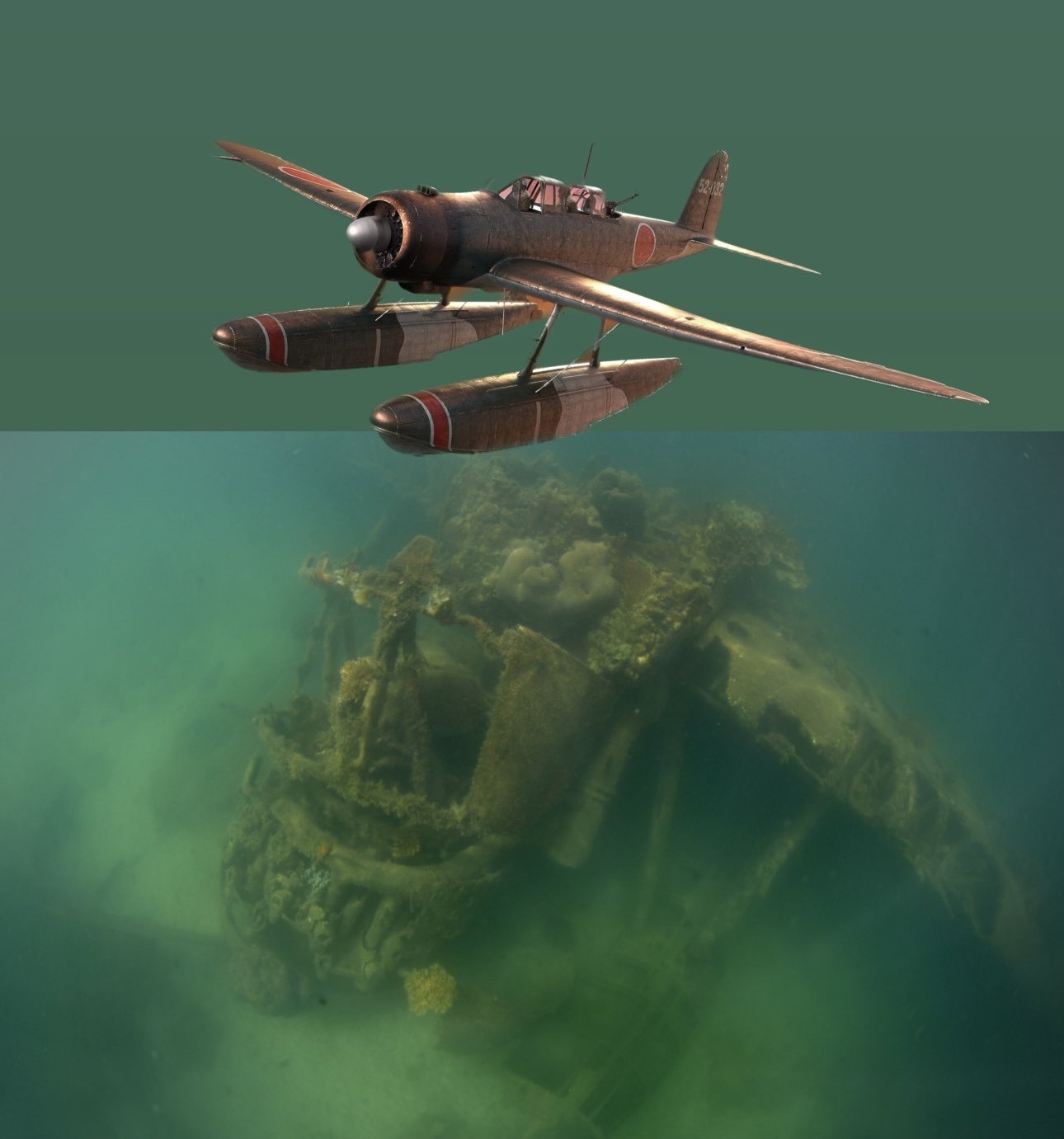 Aichi E13A (Jack Sea Plane), 2m Airay bay (airay state), Palau
