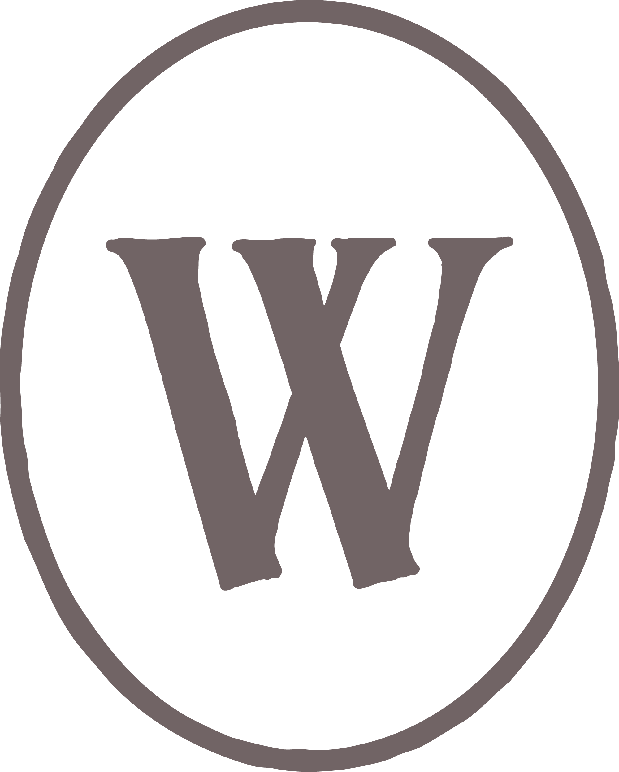 A black and gray logo with a large letter W inside a circle.