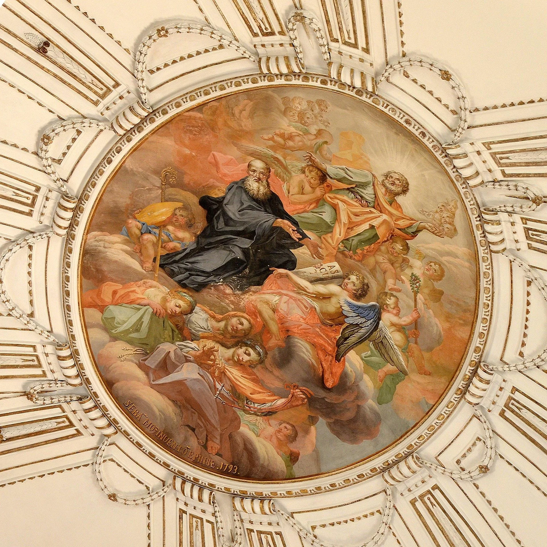 Historic Mediterranean fresco depicting figures and cultural imagery, representing culinary diplomacy and shared cultural heritage