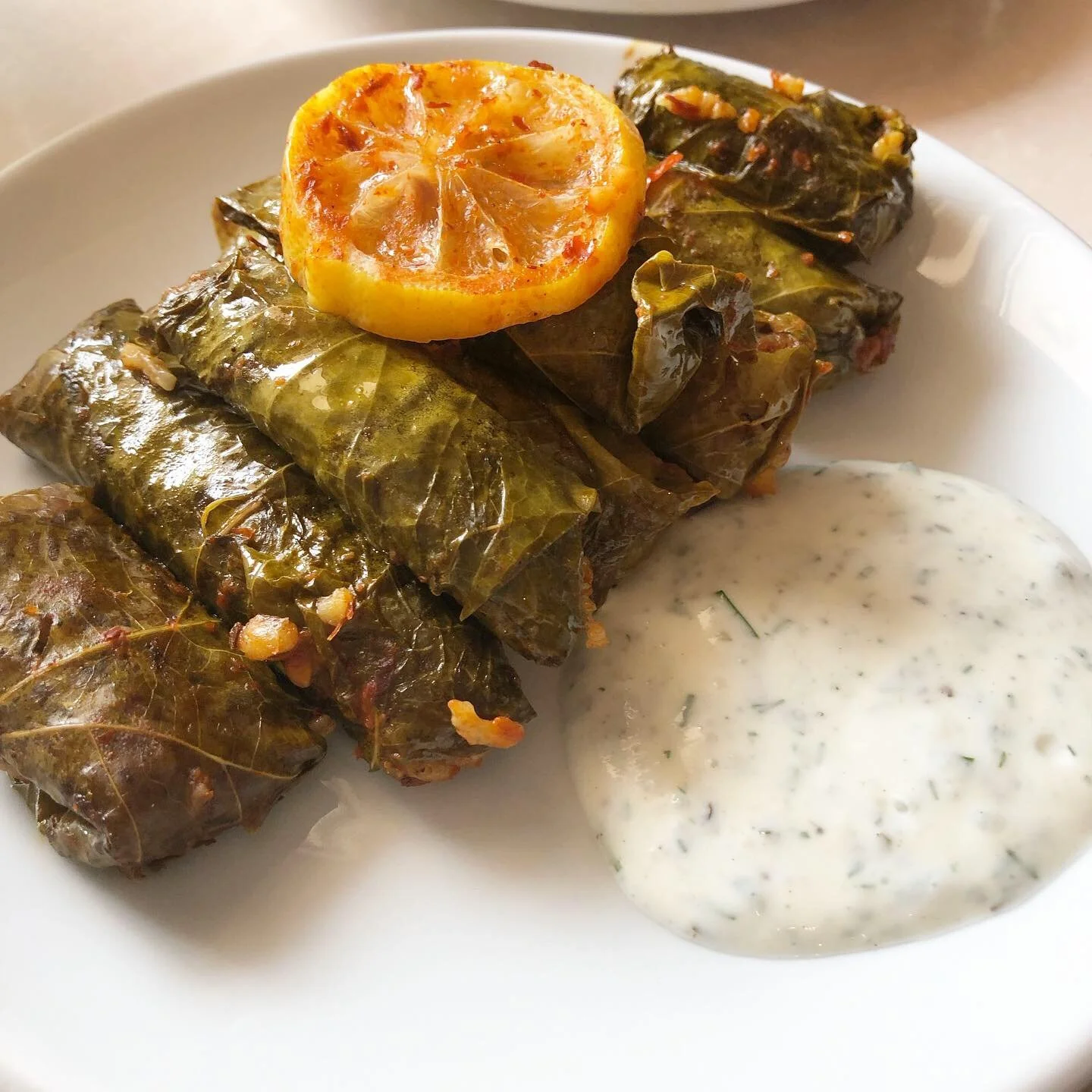 Turkish stuffed grape leaves served as part of Yvonne Maffei’s Turkish cuisine presentation at the World Bank.