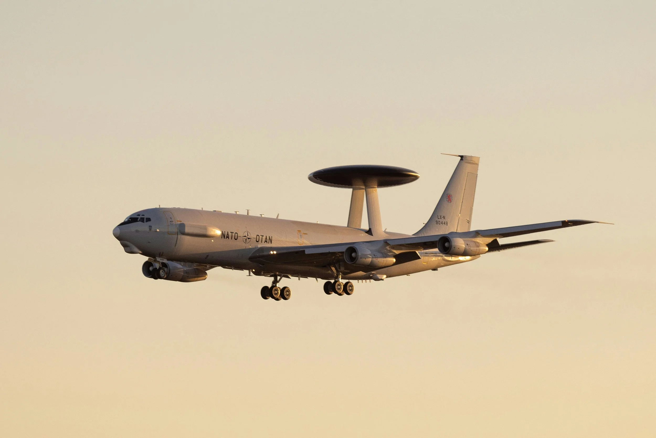 US Air Force plane in flight across the Oklahoman skies.