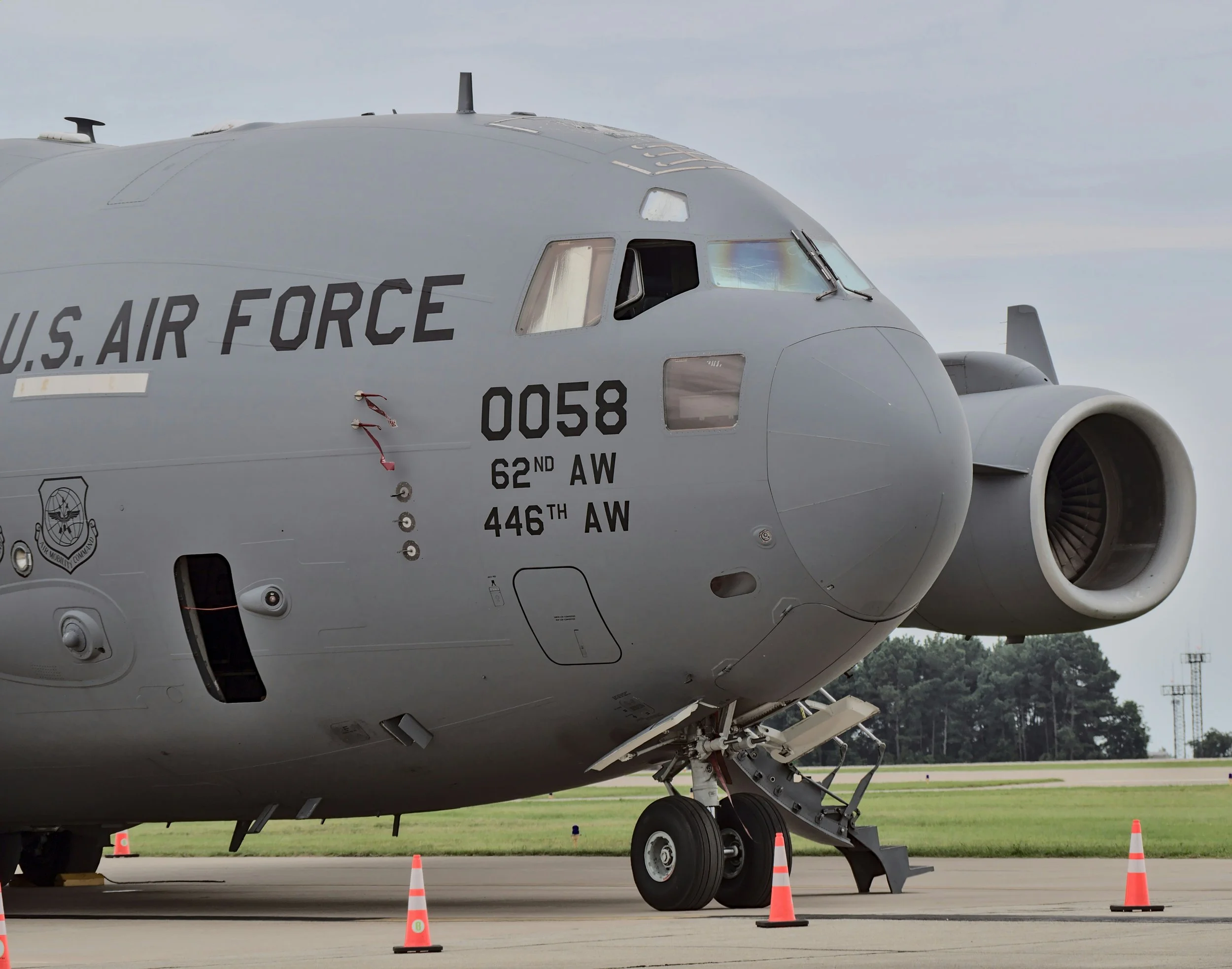 USAF airplane prior to take of from Ft. Sill AFB.