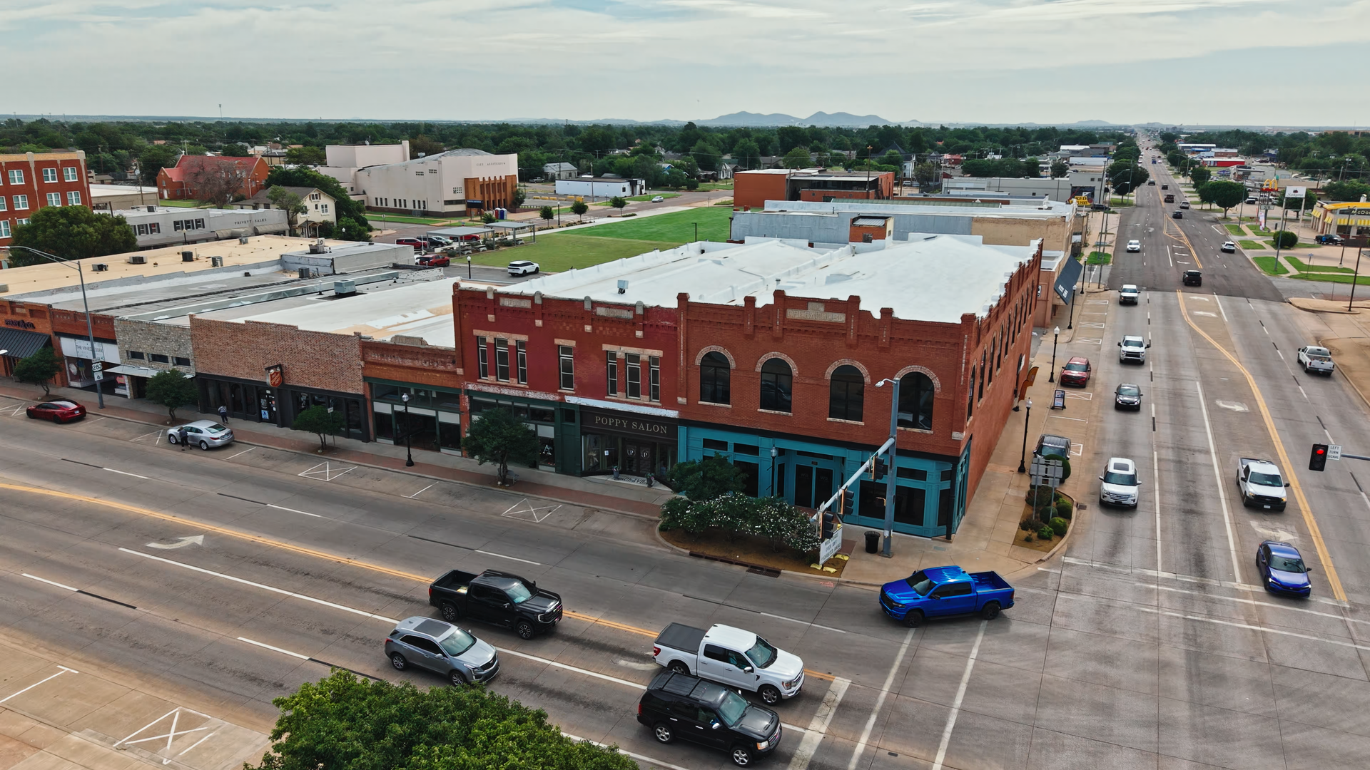 Ariel photo of a small business southwest Oklahoma.