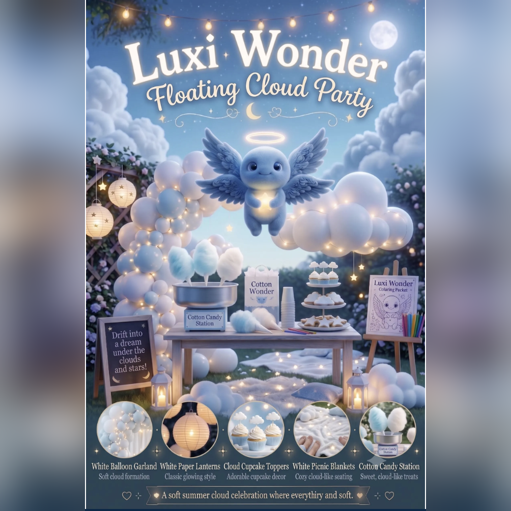 Luxi Wonder Floating Cloud Party: A Dreamy Cloud Birthday Party for Kids