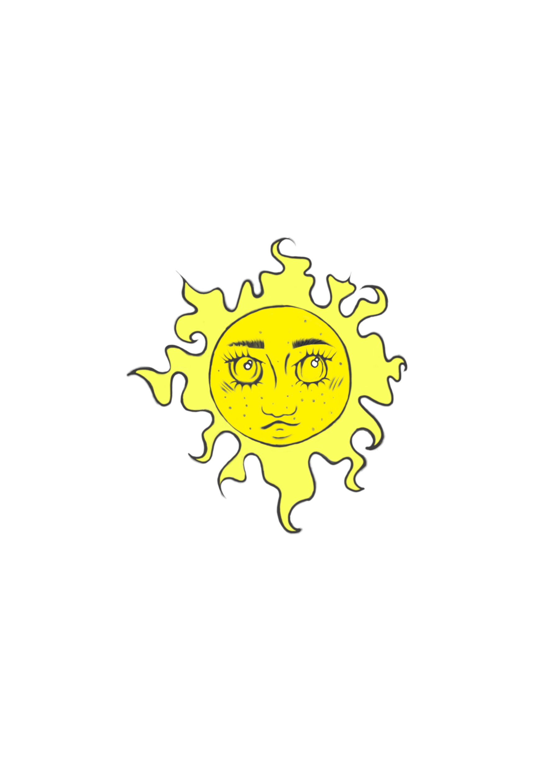 sun face print(5X7 PRINT)