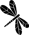 A black and white line drawing of a simple smiling face with two round eyes and a curved mouth.
