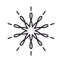 Abstract symmetrical design with curved lines radiating outward from the center