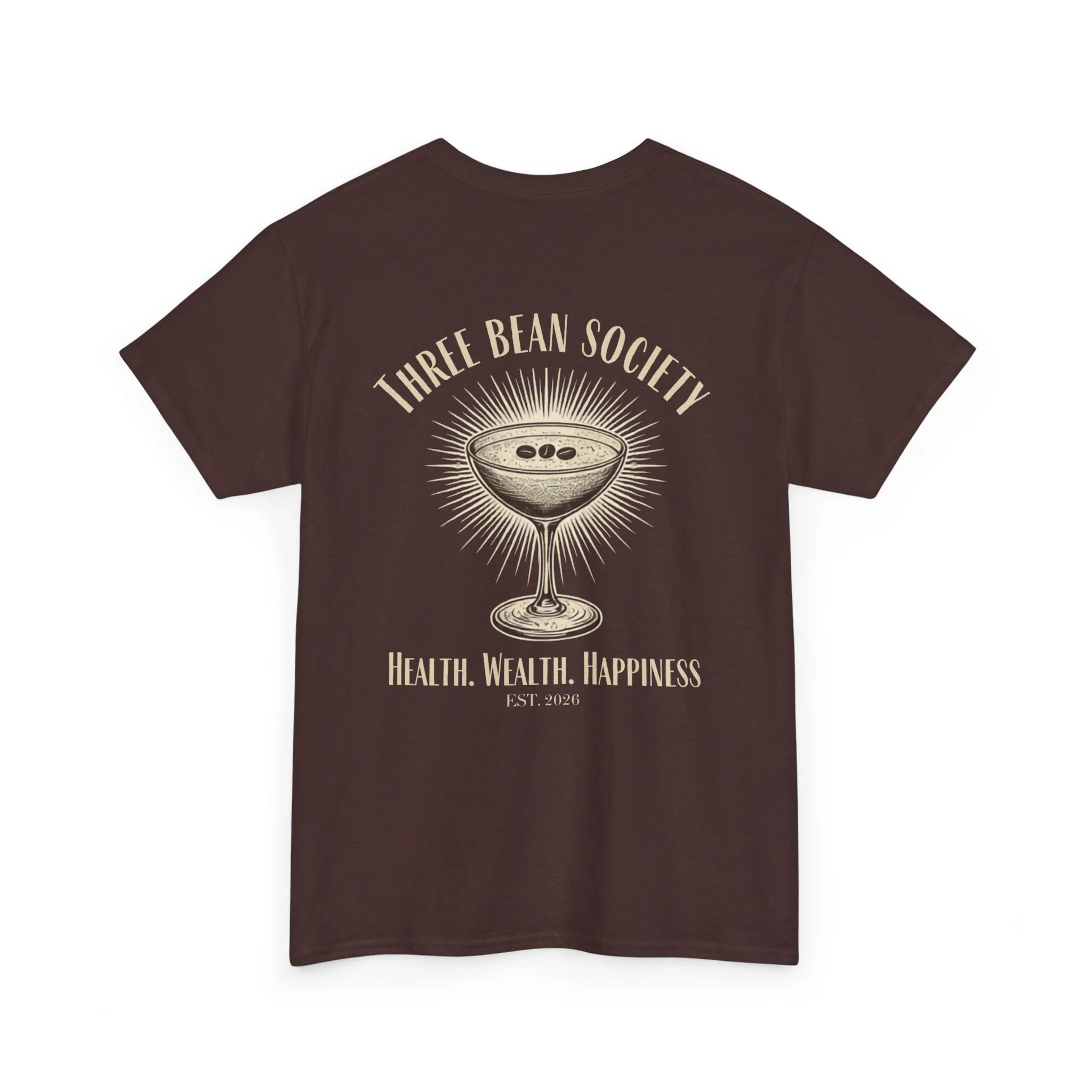 Three Beans Signature Tee — Espresso Martini Graphic Shirt