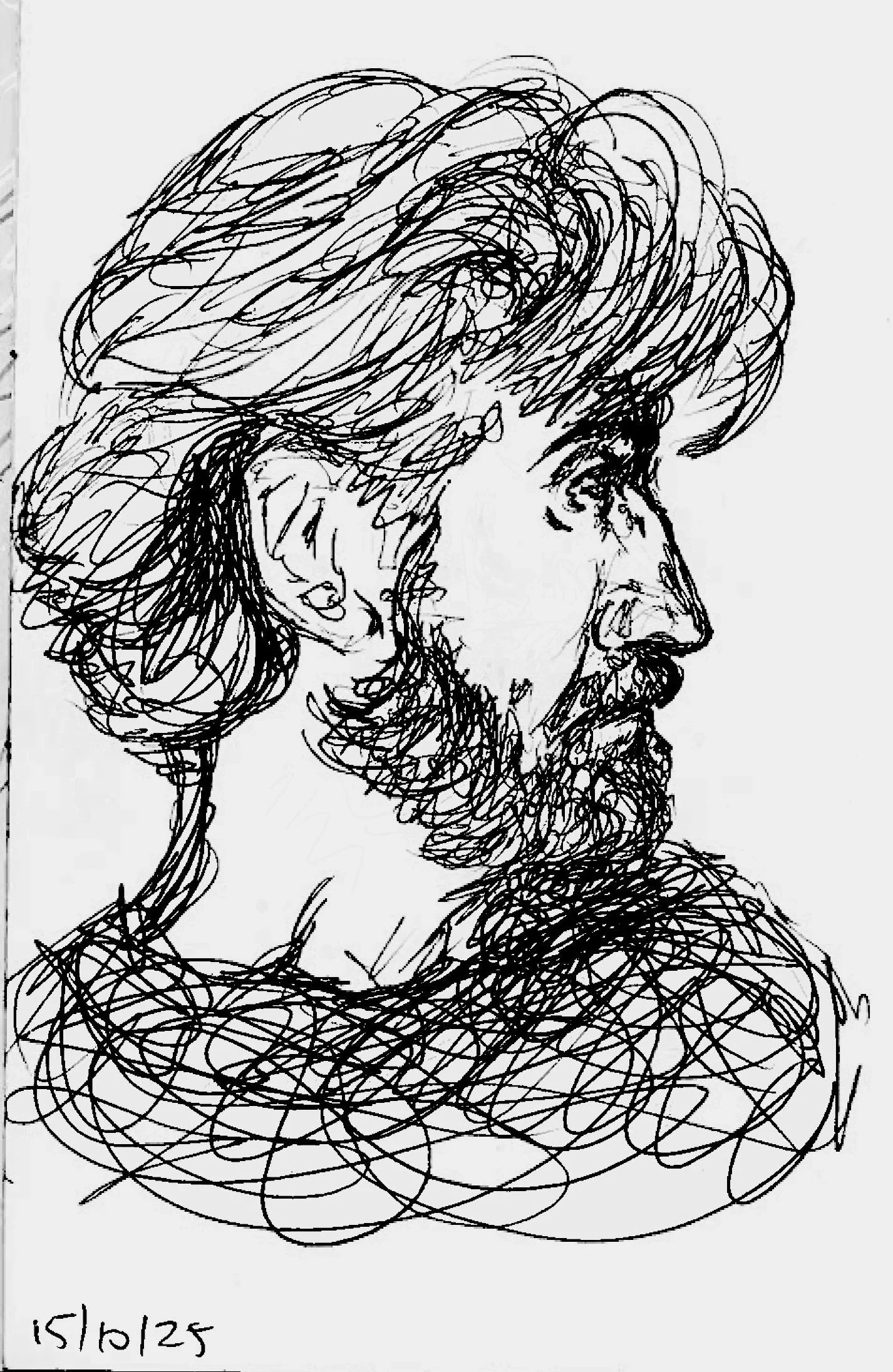 a black and white portrait