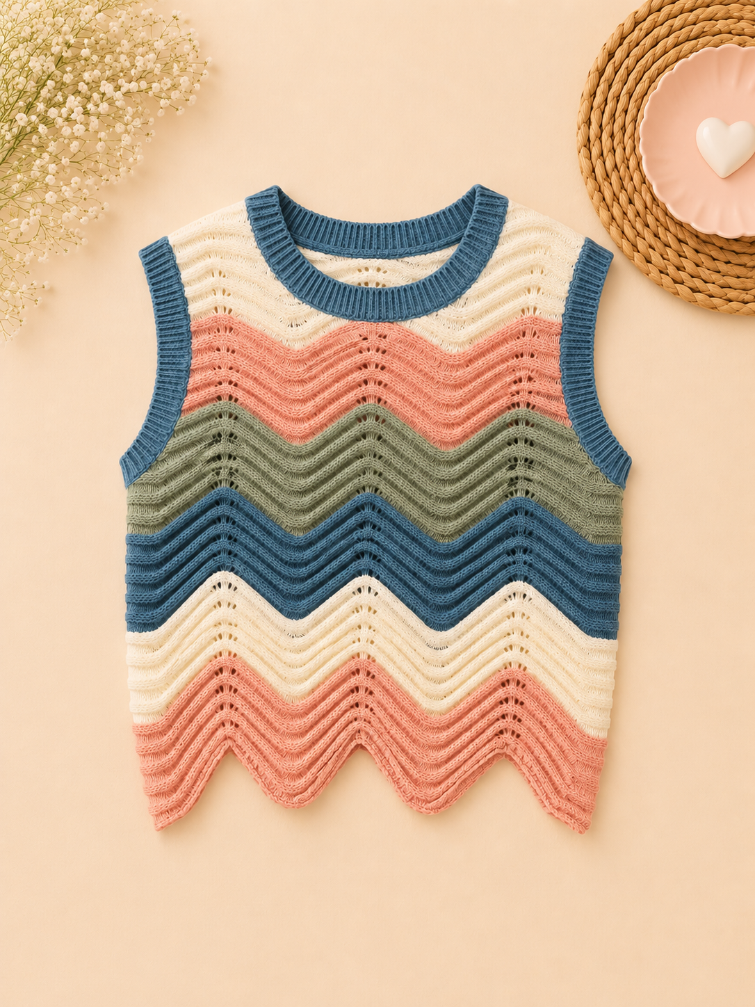 Coastal Breeze Chevron Sweater Tank