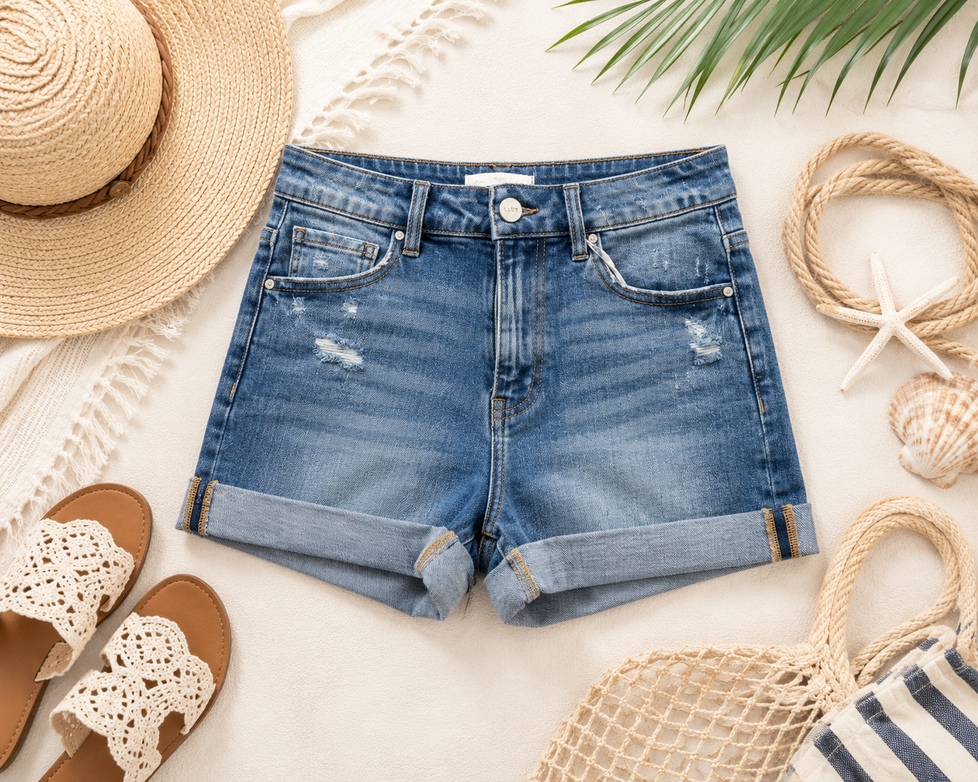 Salt Air Risen Denim Shorts