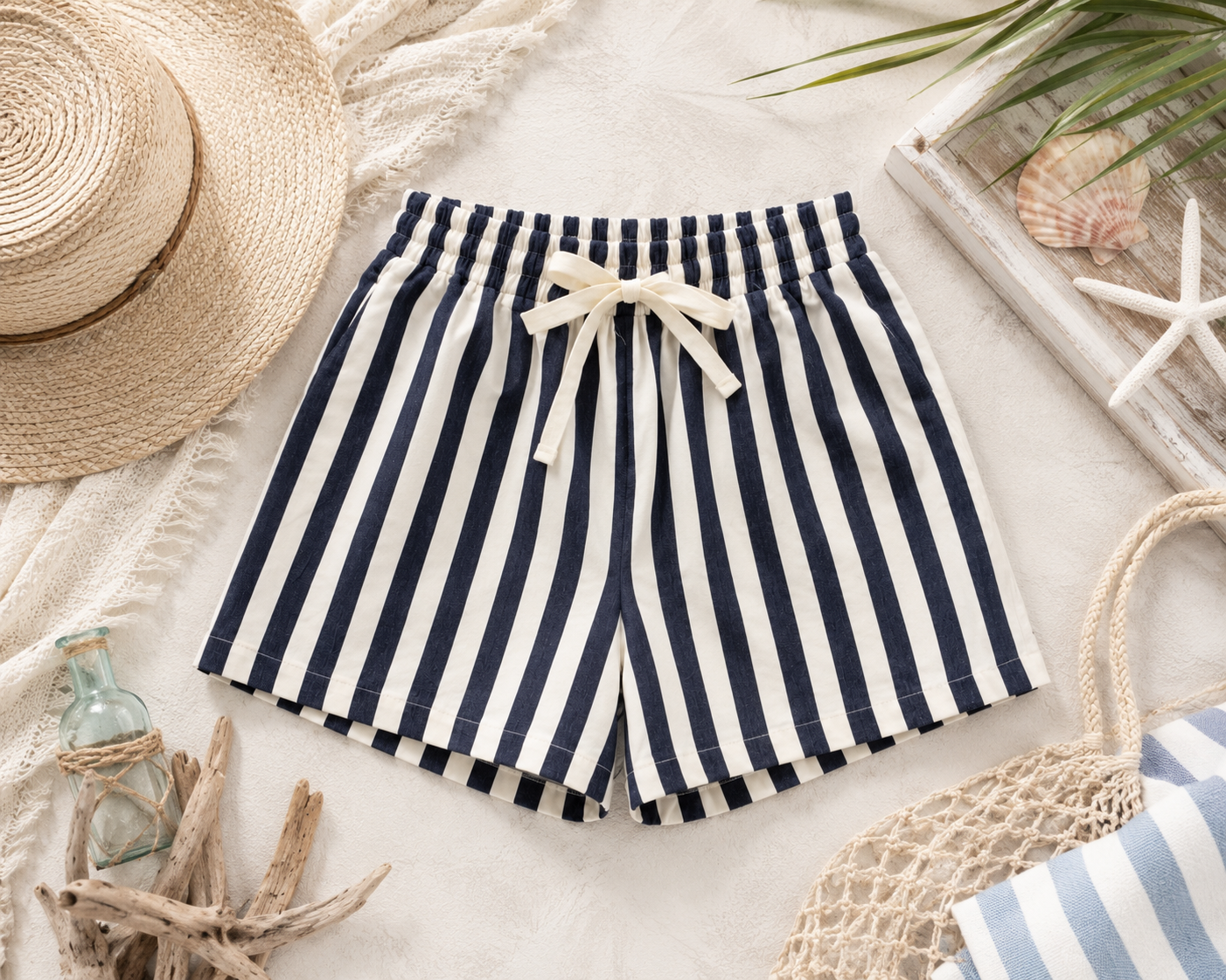 Coastal Boardwalk Stripe Shorts