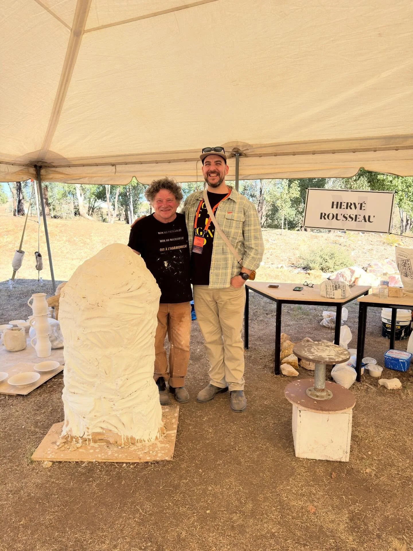 When I applied to be a masters assistant for Clay Gulgong, I asked to be placed with a wood firer &amp; someone who made physical work.

Never could I have guessed I would be matched with the legend @herverousseau.boisbelle 

Herv&eacute; is a true m