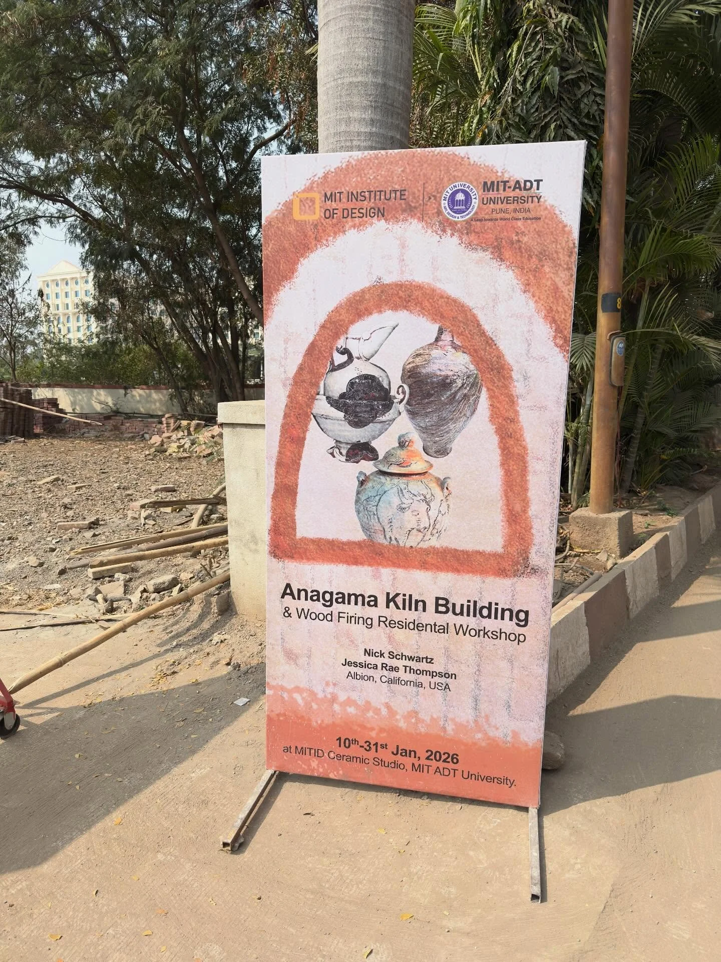Had the absolute privilege to not only represent myself but act as an ambassador for Australian ceramics at the inaugural opening of the @ceramicstudiomitid the first community studio in India with an Anagama (christened Kaaligama) beautiful little s