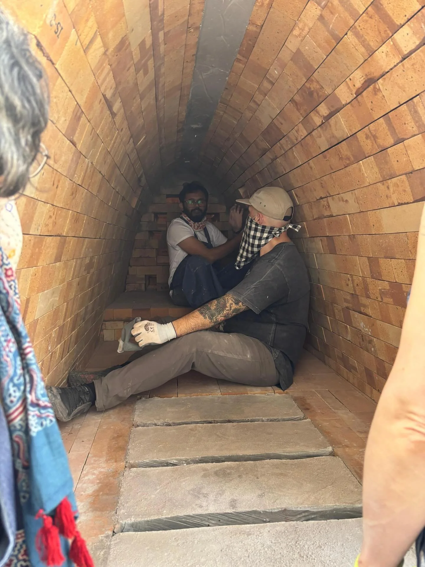 Over the last few days the kiln has really come together. Through dust, illness and many other challenges this team has brought to life a new beginning for wood firing in India. I learn so much every day and now we finally begin to load. I am so incr